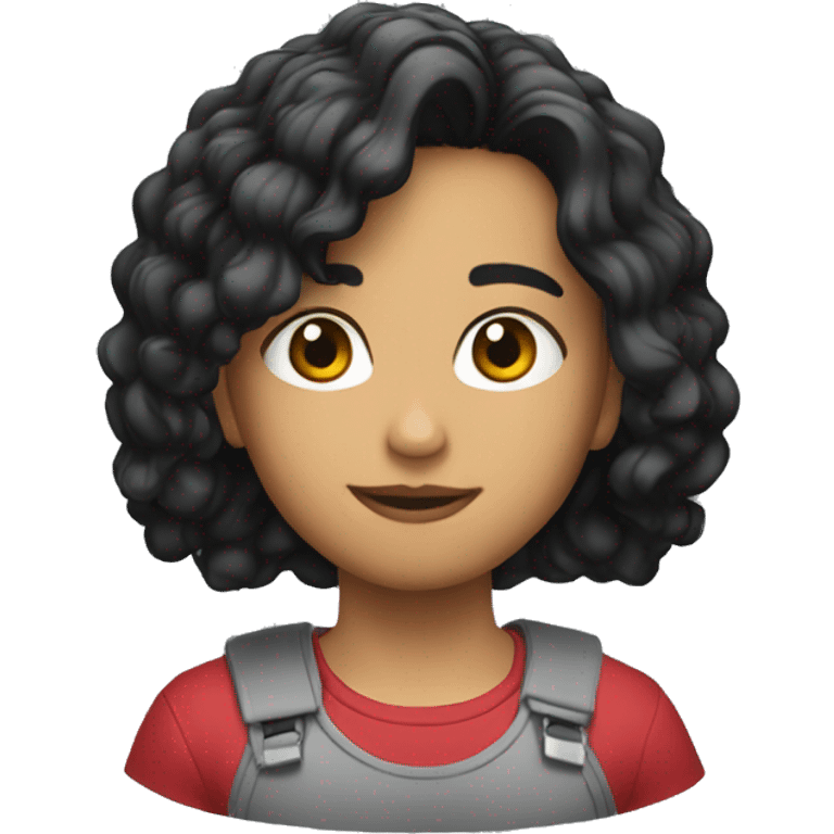 Joven cabello corto emoji