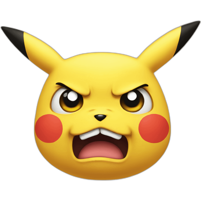 angry pikachu face emoji