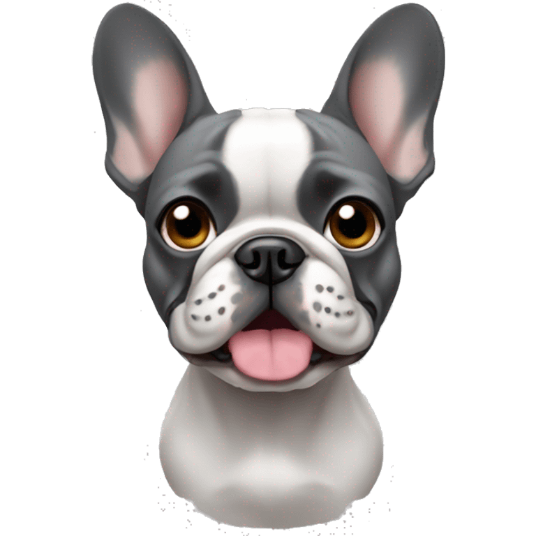 french bulldog grey mad emoji