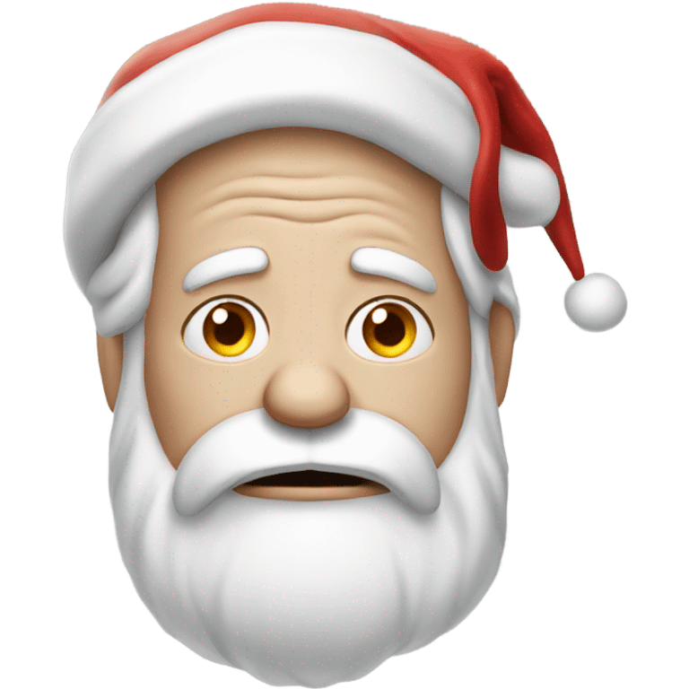 Stressed pale Santa  emoji