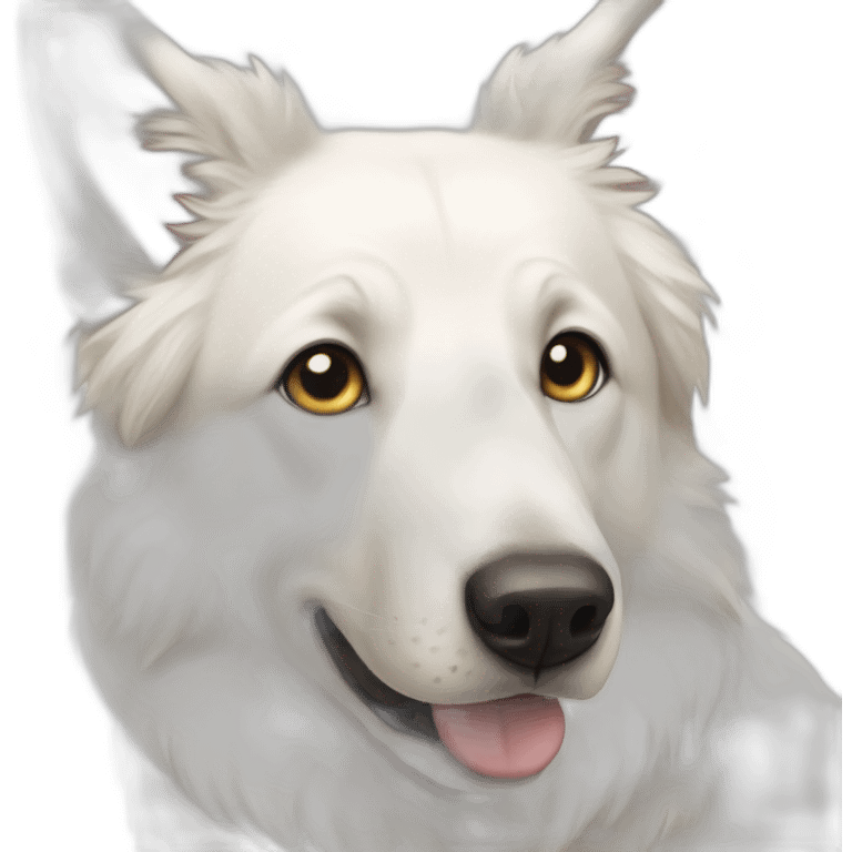 White shepherd dog emoji