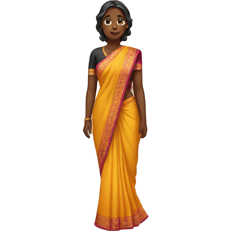 a girl emoji with a saree emoji