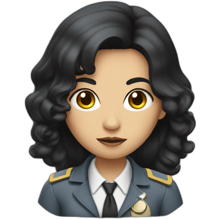 Detective woman with black hair emoji