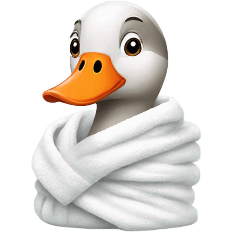 Goose in a towel emoji