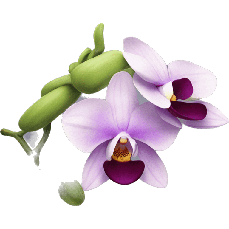 Orchid flower emoji