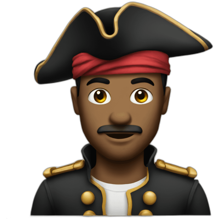 clean shaven pirate drummer emoji