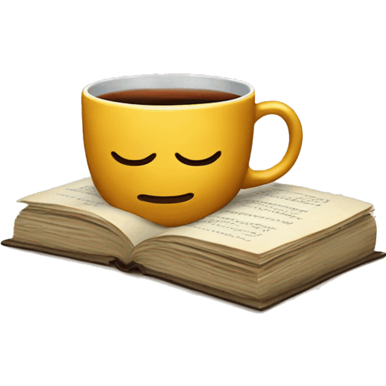 book with tea emoji