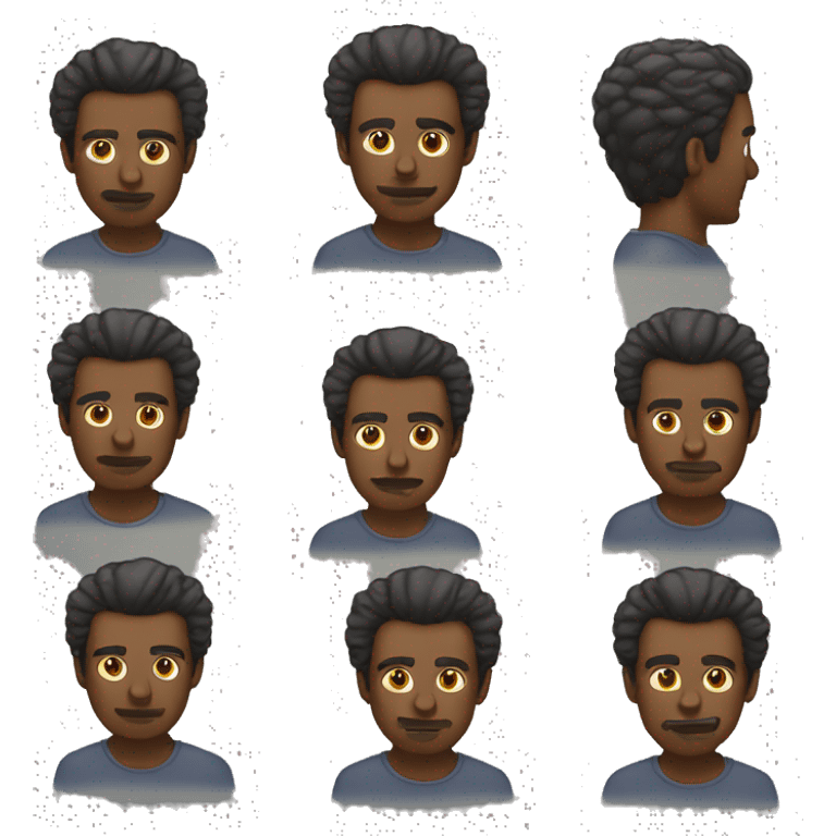 MIDDLE AGE BLACK MAN RECEDING HAIR L emoji