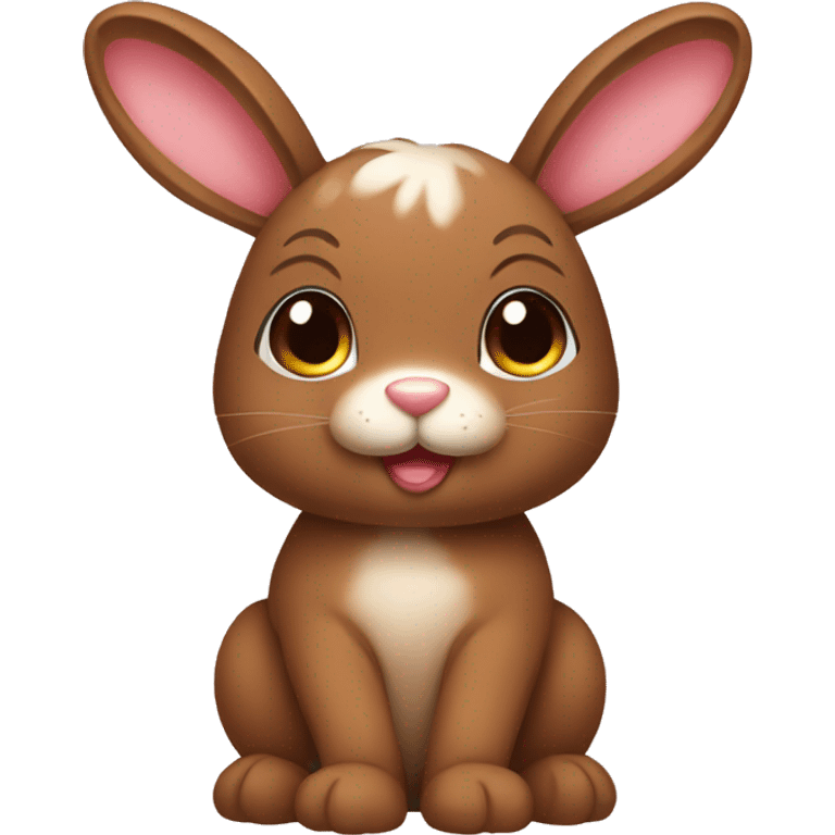 Brown bunny wearing bows  emoji