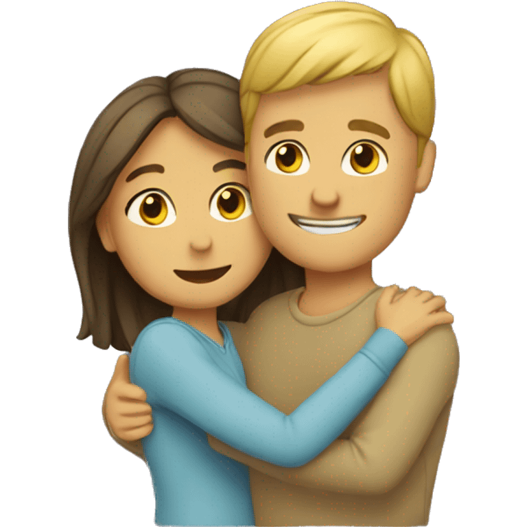 Couple hugging emoji