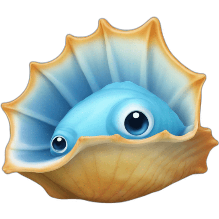 Blue conch emoji