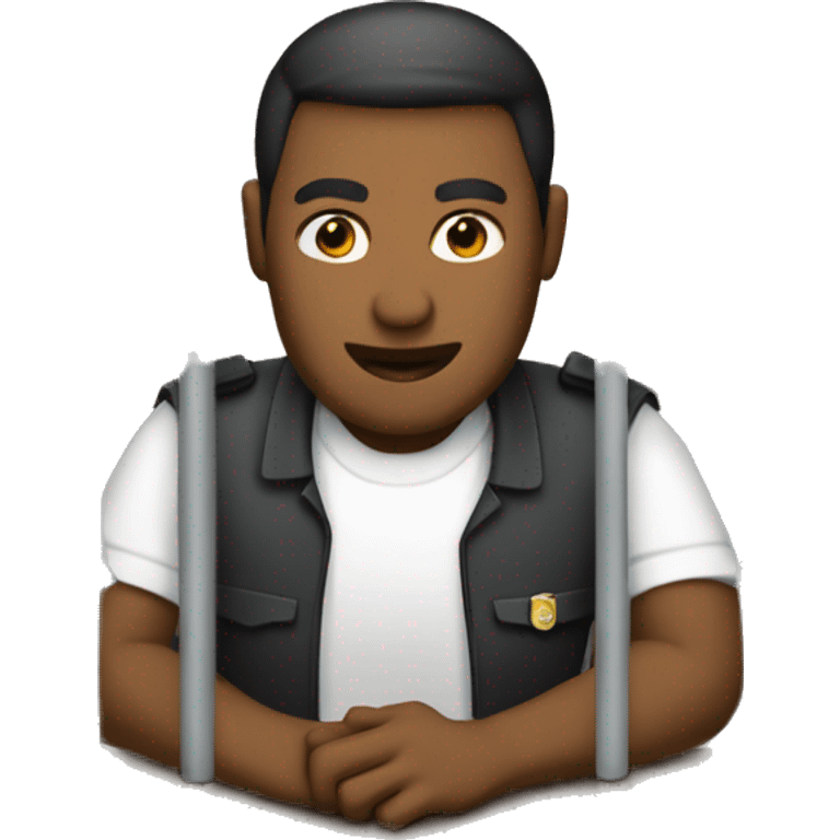 Probation office sitting in jail emoji