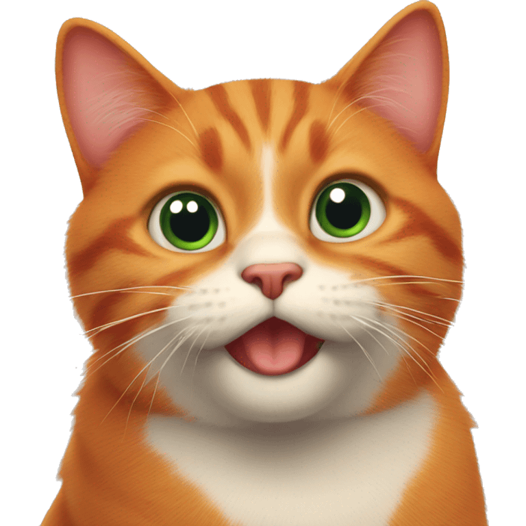 Red cat blowing a kiss emoji