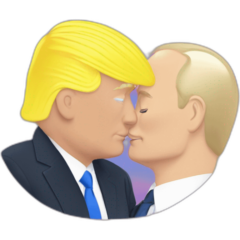 trump-and-putin-kissing,-lgbtq+ friendly, positivity, inclusiveness emoji