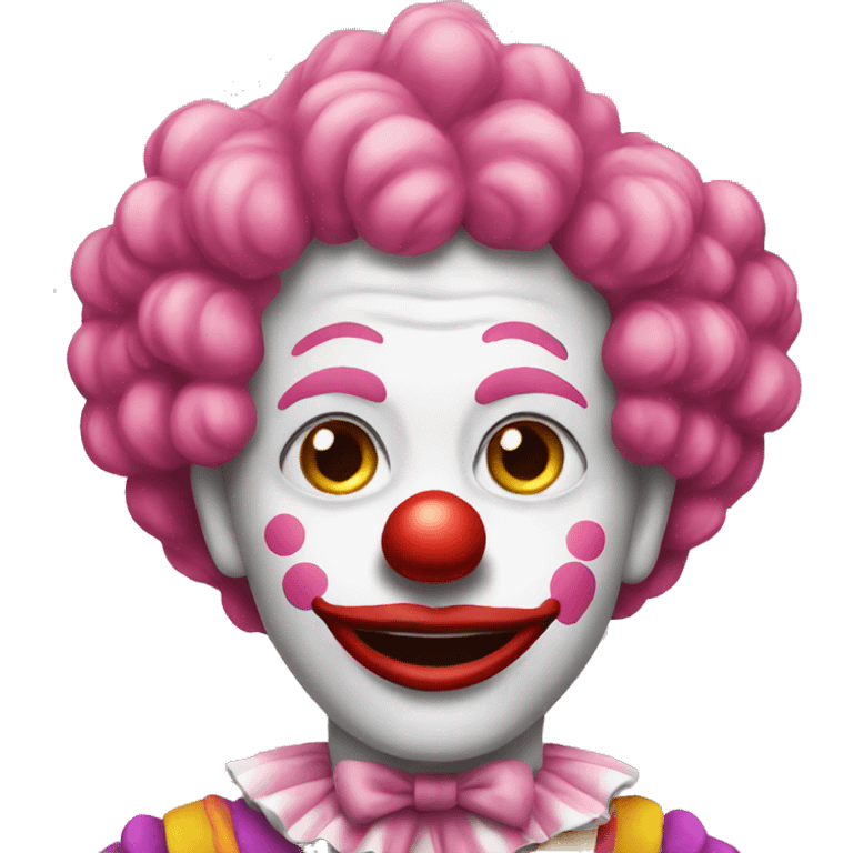 Pink clown emoji emoji