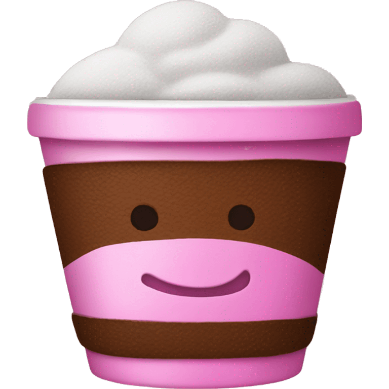 Pink cup of coco emoji