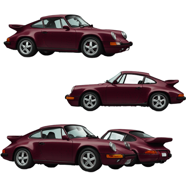 Wine red Porsche  emoji