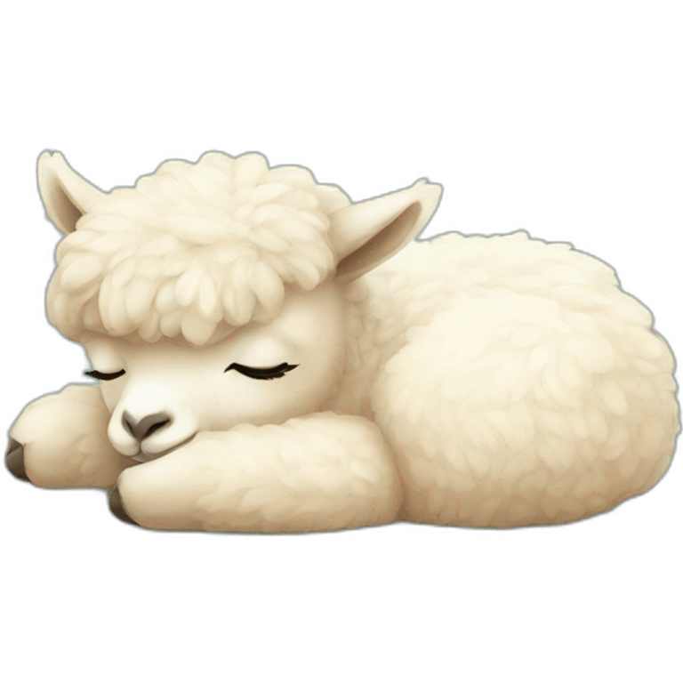 cute alpaca sleeping emoji