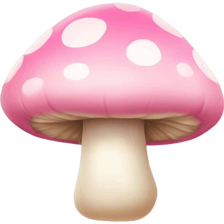 Pastel pink toadstool emoji