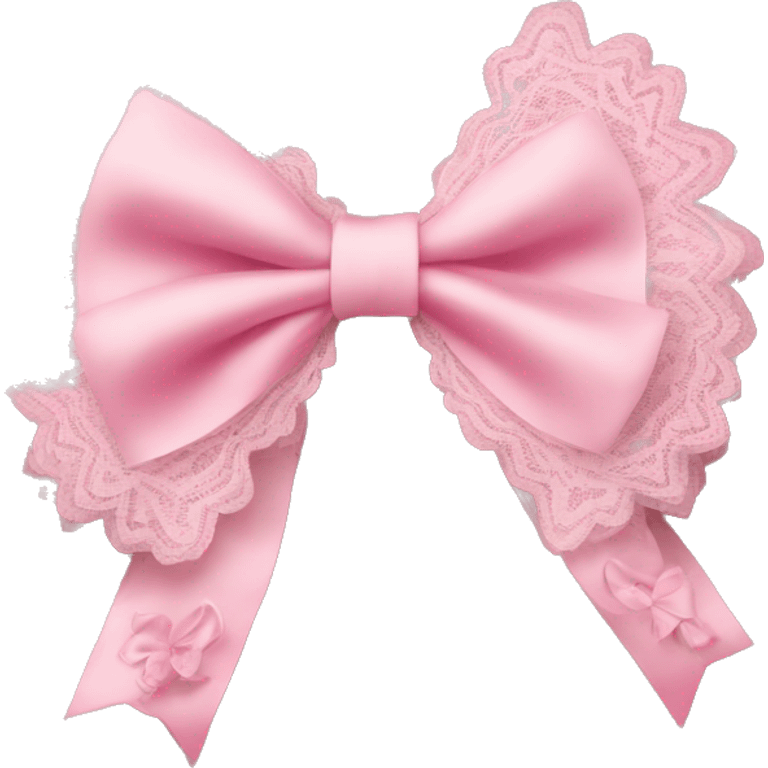 bow lace pink cute emoji