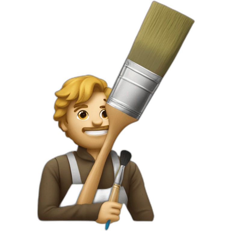 Painter and paintbrush emoji