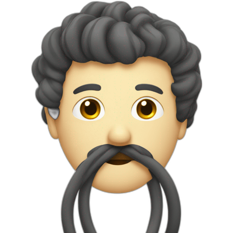 A moustache in the rubber hose animation style emoji