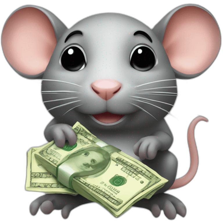 Rat with money emoji