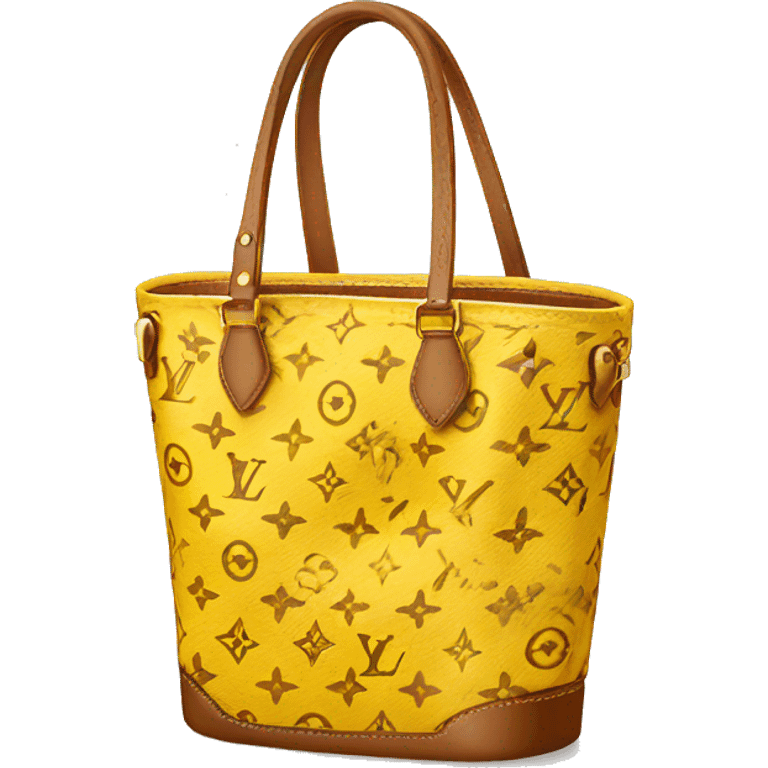 Louis Vuitton bag yellow emoji