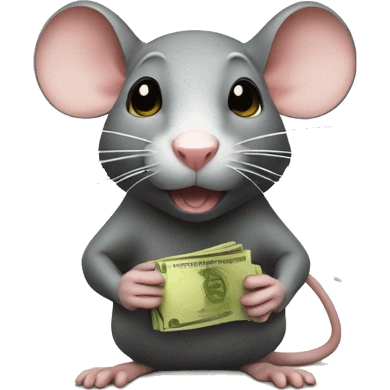 Rat with money  emoji