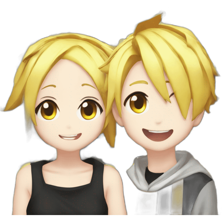 kagamine rin and kagamine len emoji