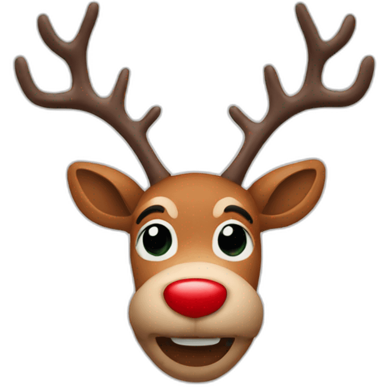 rudolph face emoji