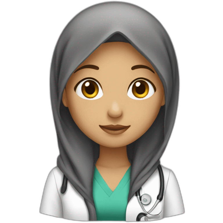 Girl hijab medical student emoji