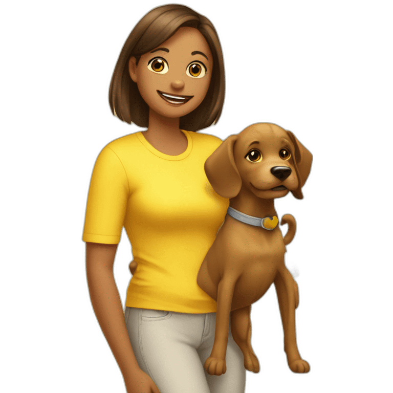 mom dat kids dog family yellow emoji