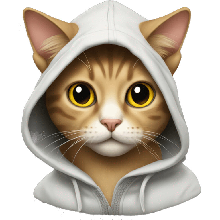 Cat with a hoodie emoji