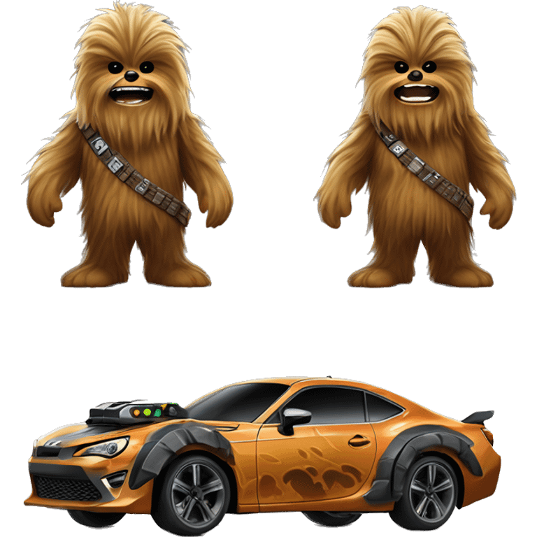 Hot wheel furry Chewbacca Toyota 86 furry finish  emoji