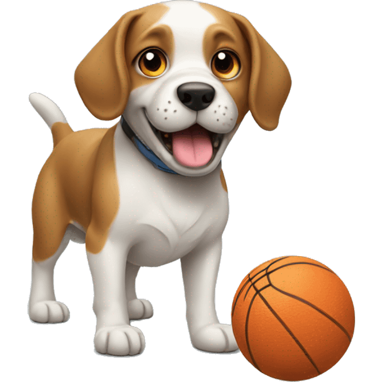 Dog playing ball  emoji