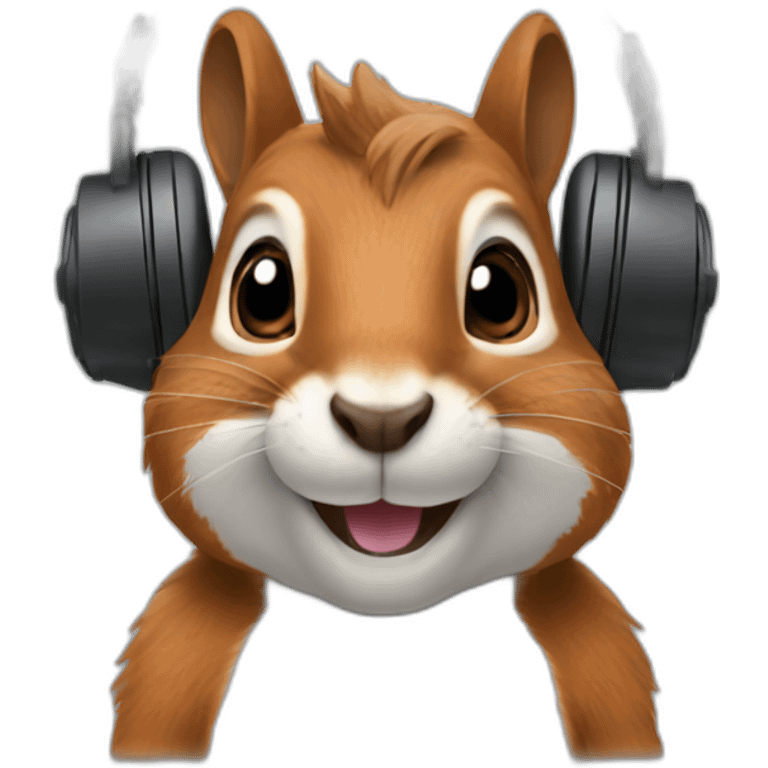 squirrel with headphones emoji