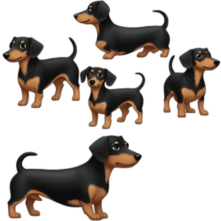 terrier dachshund mix Black and Tan emoji