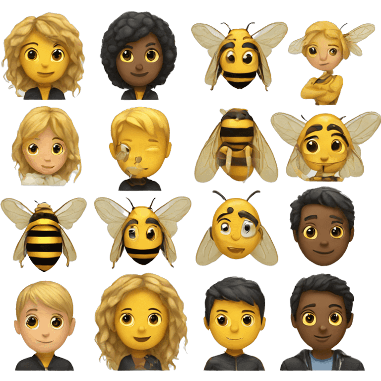 Bee and human emoji