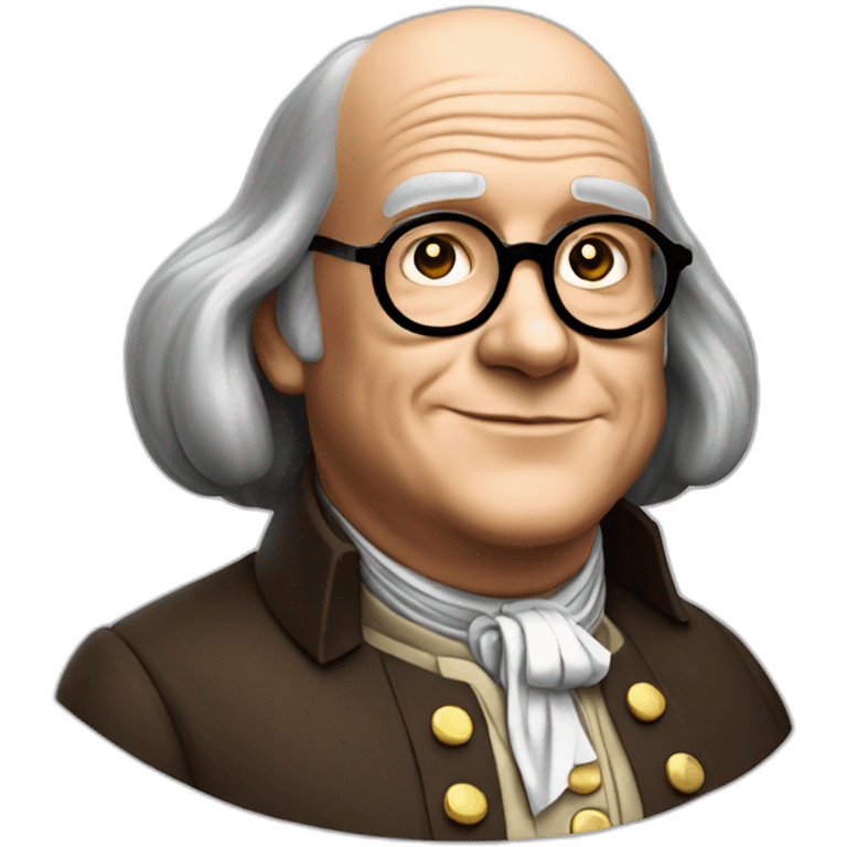 benjamin franklin with an arm up closed realistic emoji