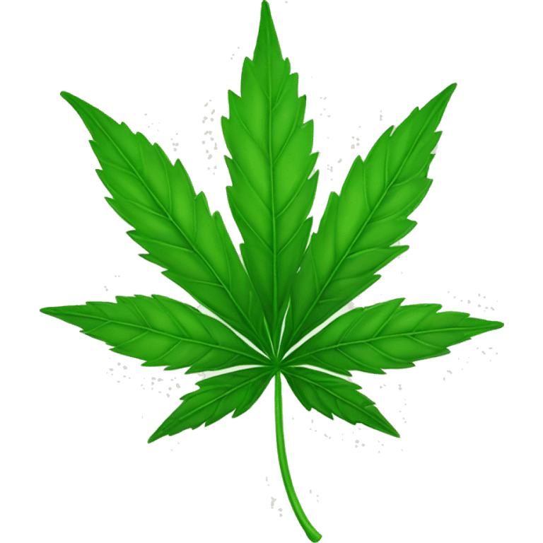 Green weed leaf emoji