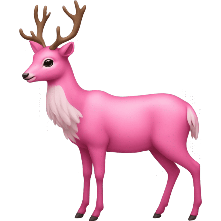 pink deer emoji