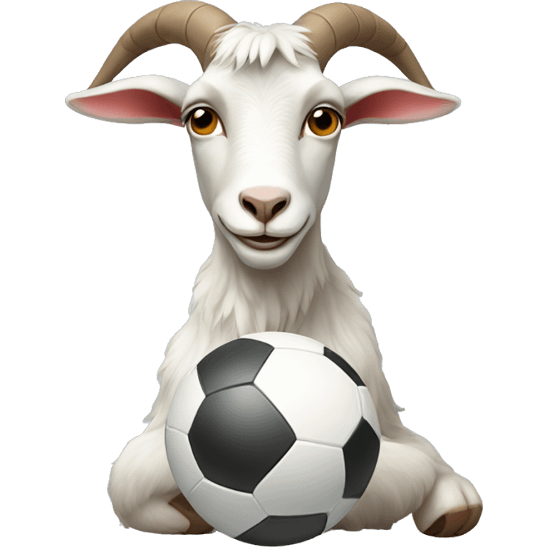 Goat with a ball emoji