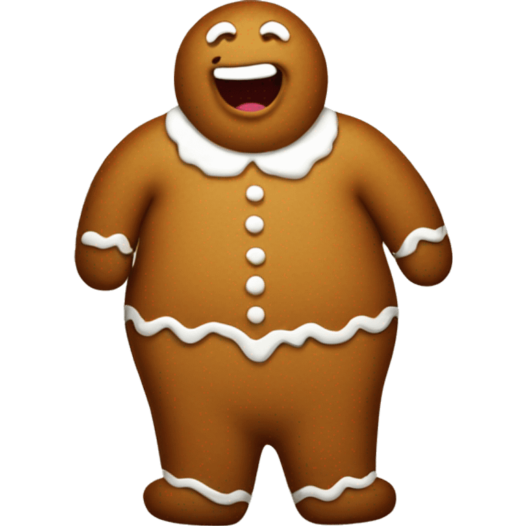 fat gingerbread man emoji