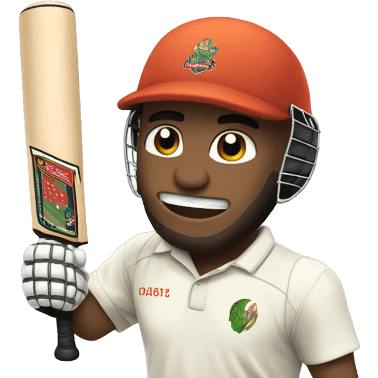 A cricket player holding bat  emoji