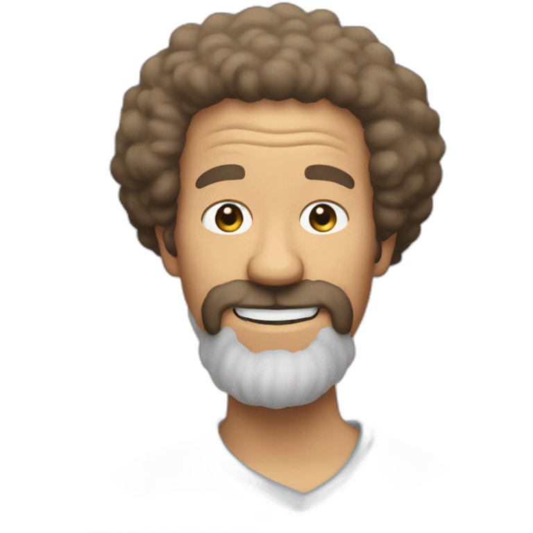 bald bob ross emoji