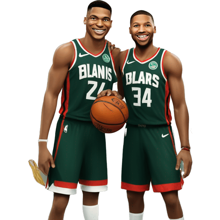 Giannis And Damian Lillard Winning an NBA Championship 2024 emoji