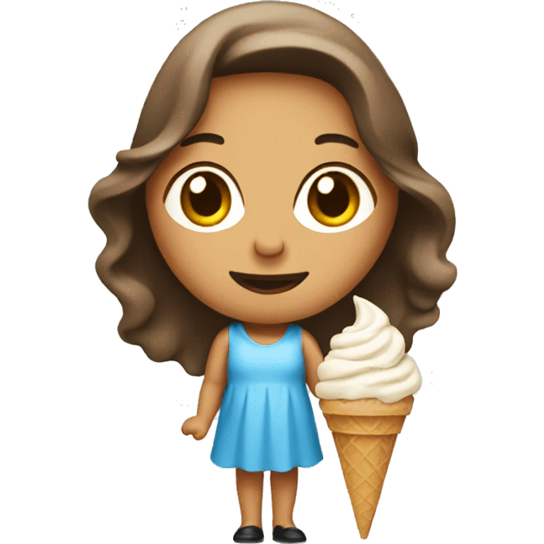 Lady with a ice cream cone emoji