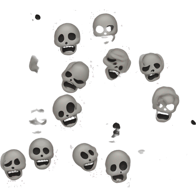 skeltons showing emotions emoji