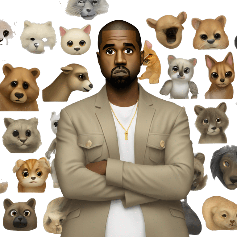 kanye west as animals emoji